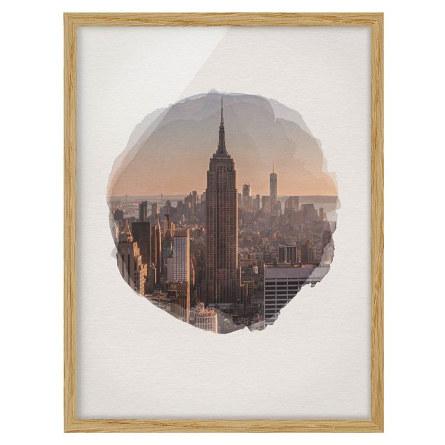 Framed poster - WaterColours - View From The Top Of The Rock