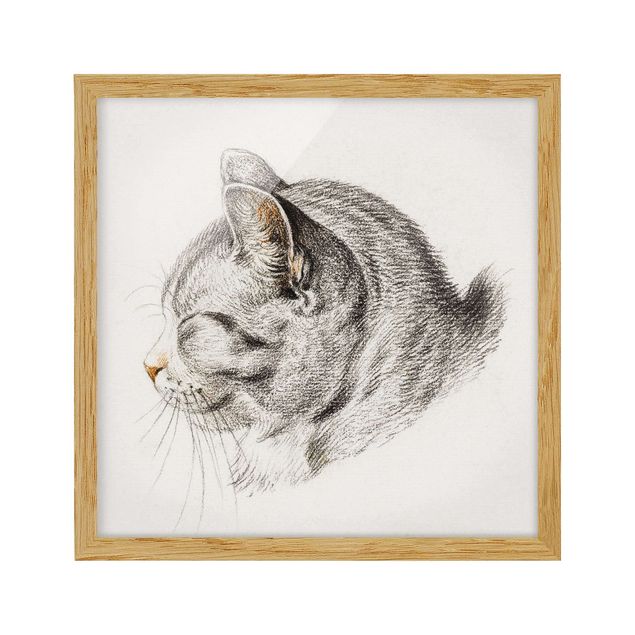 Framed poster - Vintage Drawing Cat III