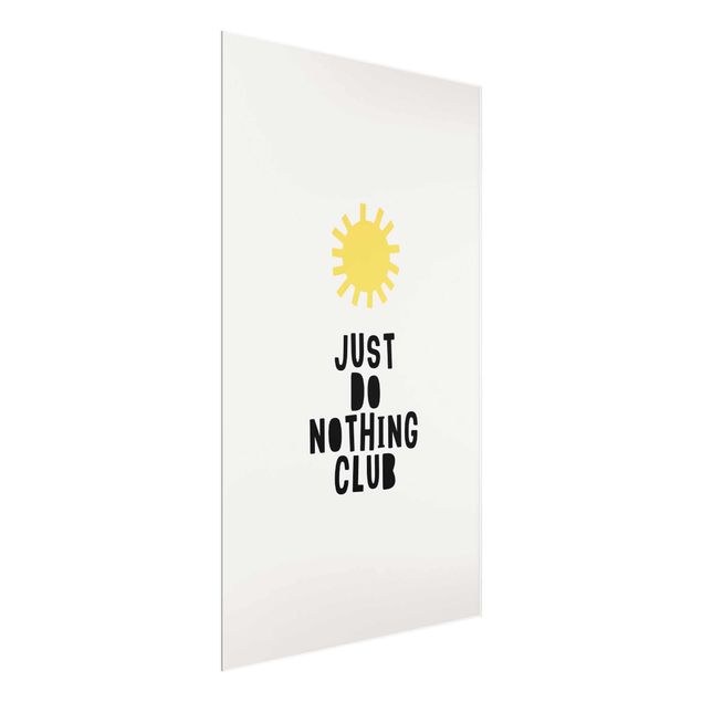 Glass print - Do Nothing Club Yellow