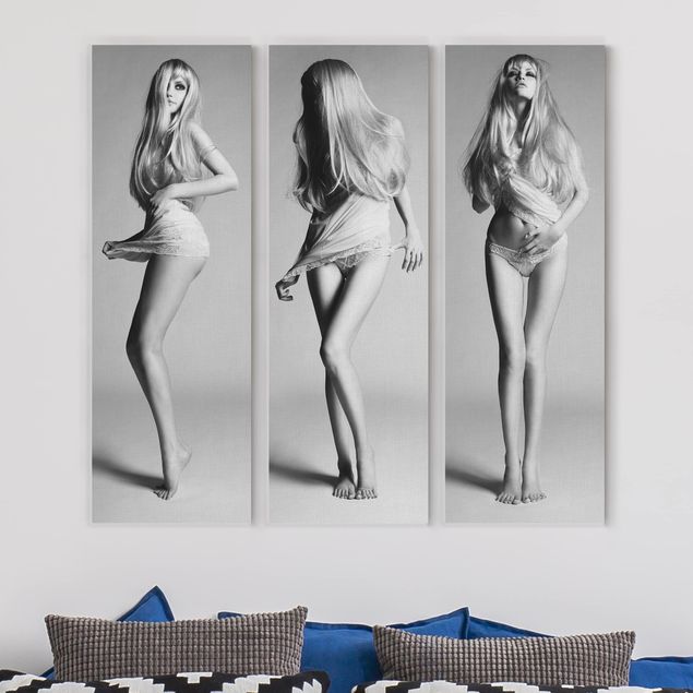 Print on canvas 3 parts - Sexy Lingerie Model