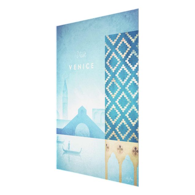 Glass print - Travel Poster - Venice
