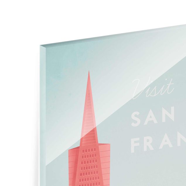 Glass print - Travel Poster - San Francisco