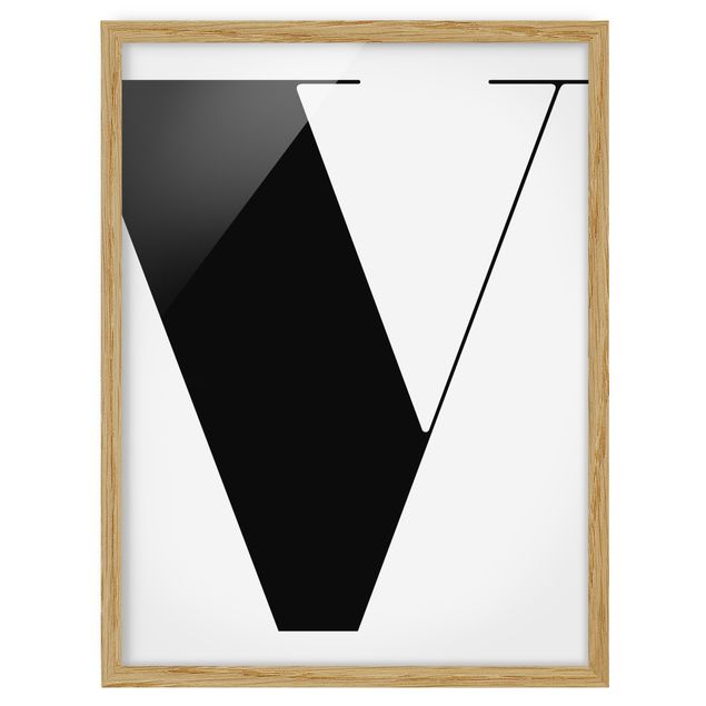 Framed poster - Antiqua Letter V