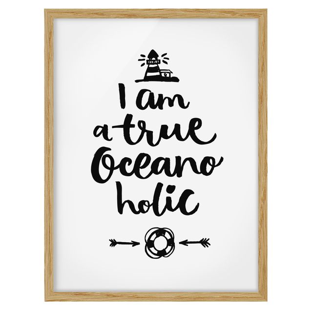 Framed poster - I Am A True Oceanoholic