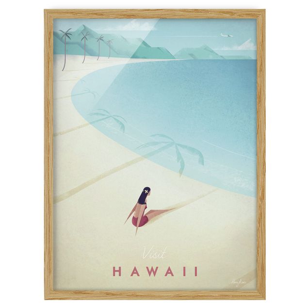 Framed poster - Travel Poster - Hawaii