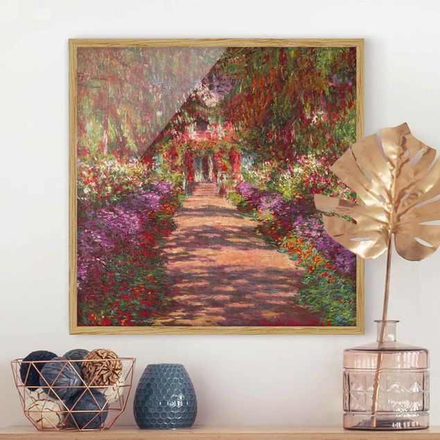 Framed poster - Claude Monet - Pathway In Monet's Garden At Giverny