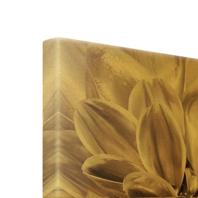 Canvas print gold - Bronze Dahlias Dream