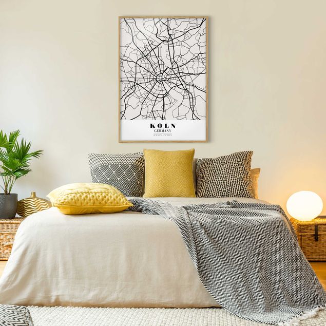 Framed poster - Cologne City Map - Classic