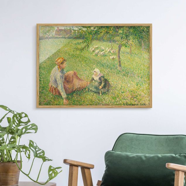 Framed poster - Camille Pissarro - The Geese Pasture