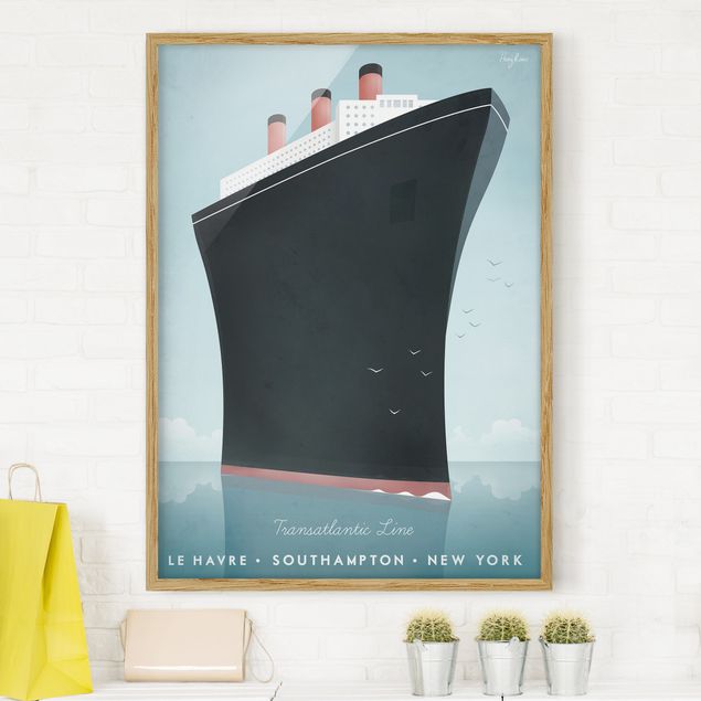 Framed poster - Travel Poster - Cruise Ship