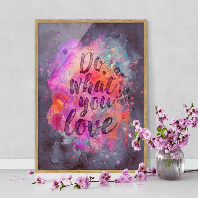 Framed poster - Colourful Explosion Do What You Love