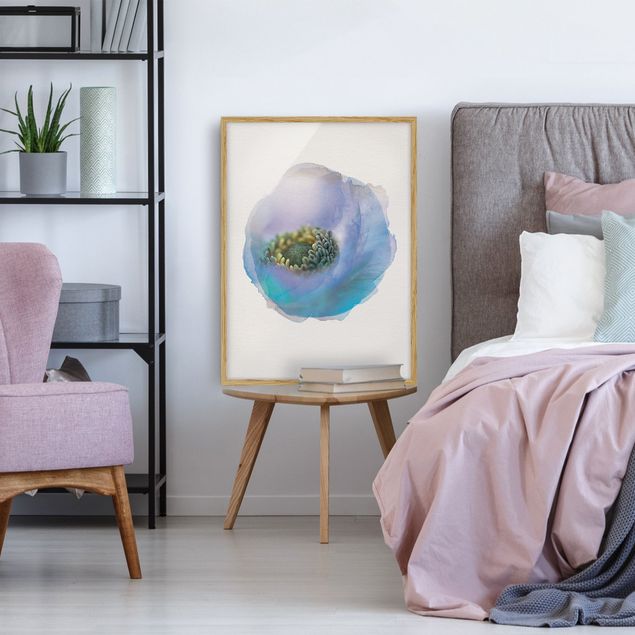 Framed poster - WaterColours - Anemone On The River