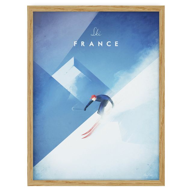 Framed poster - Travel Poster - Ski In France