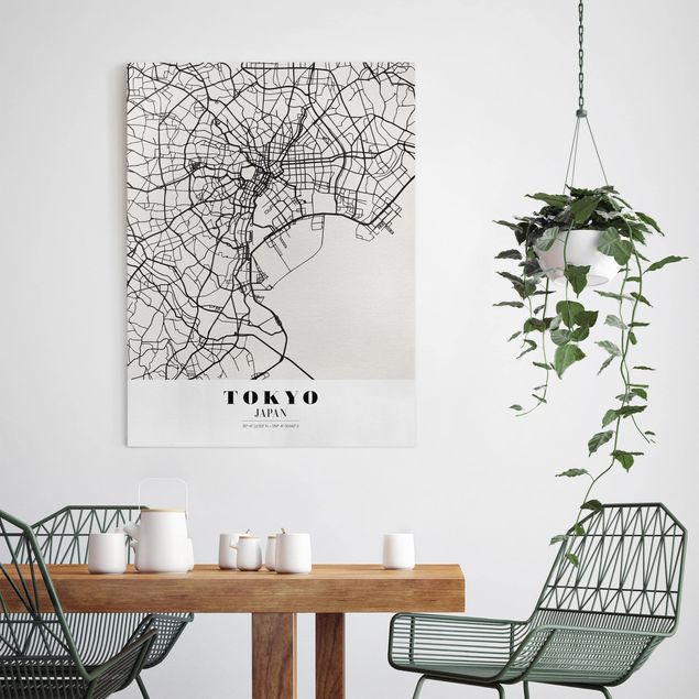 Print on canvas - Tokyo City Map - Classic