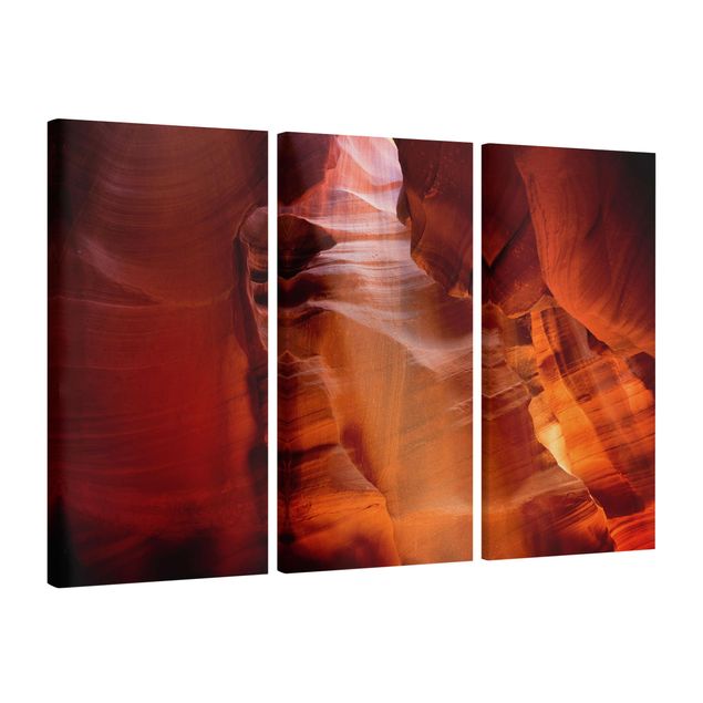 Print on canvas 3 parts - Light Beam In Antelope Canyon