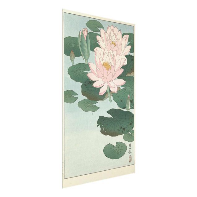 Glass print - Ohara Shôson - Water Lilies