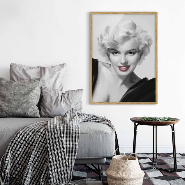 Framed poster - Marilyn On Sofa