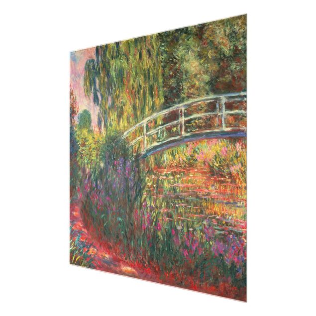 Glass print - Claude Monet - Japanese Bridge In The Garden Of Giverny