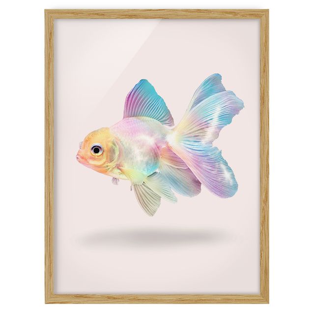 Framed poster - Fish In Pastel