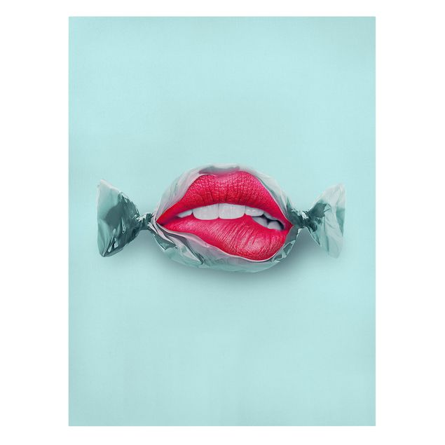 Canvas print - Candy With Lips