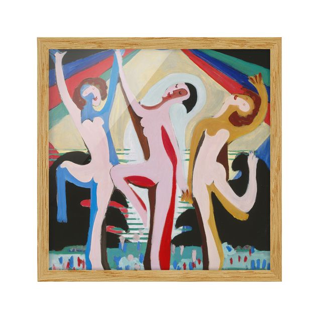 Framed poster - Ernst Ludwig Kirchner - colour Dance
