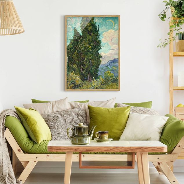 Framed poster - Vincent van Gogh - Cypresses