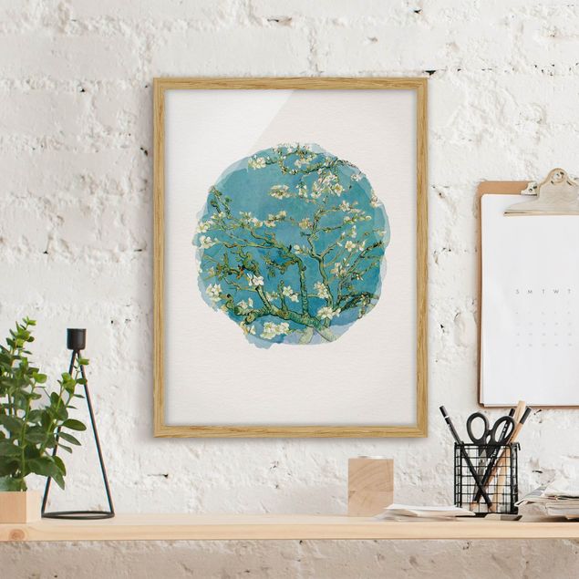Framed poster - WaterColours - Vincent Van Gogh - Almond Blossom