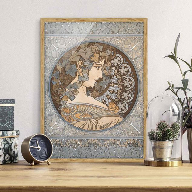 Framed poster - Alfons Mucha - Synthia