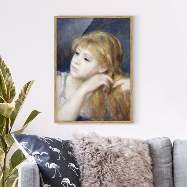 Framed poster - Auguste Renoir - Head of a Young Woman