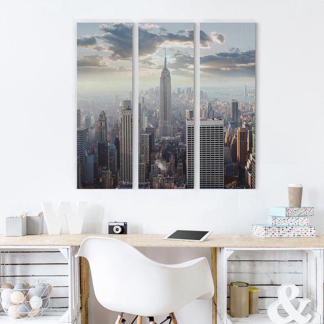Print on canvas 3 parts - Sunrise In New York