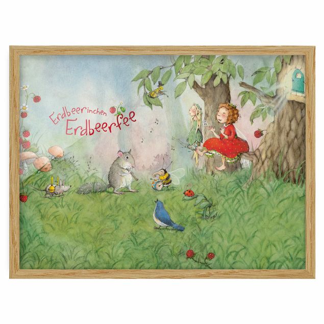 Framed poster - Little Strawberry Strawberry Fairy - Making Music Together