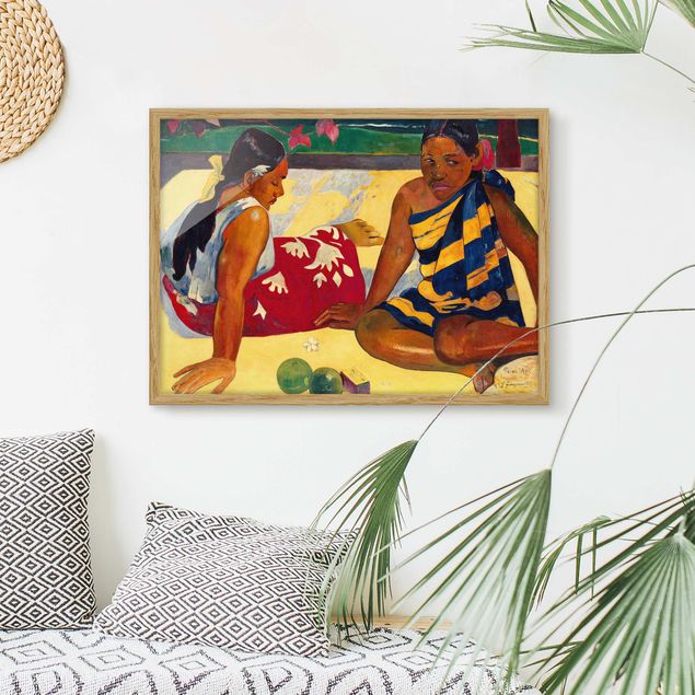 Framed poster - Paul Gauguin - Parau Api (Two Women Of Tahiti)