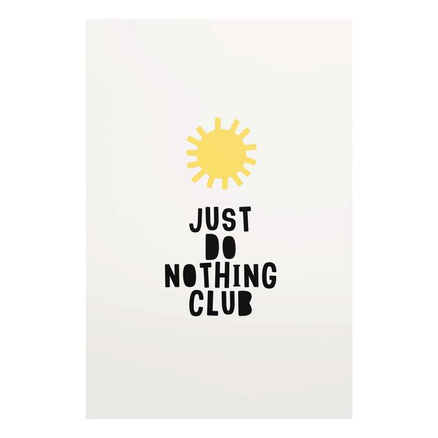 Glass print - Do Nothing Club Yellow