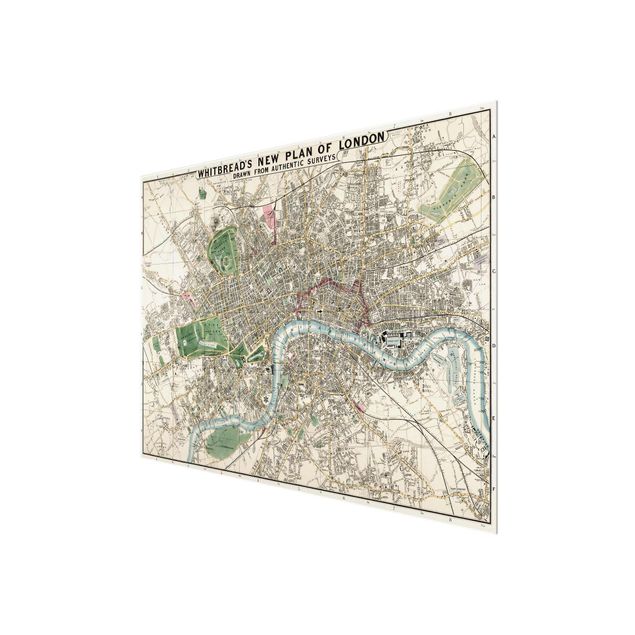 Glass print - Vintage Map London