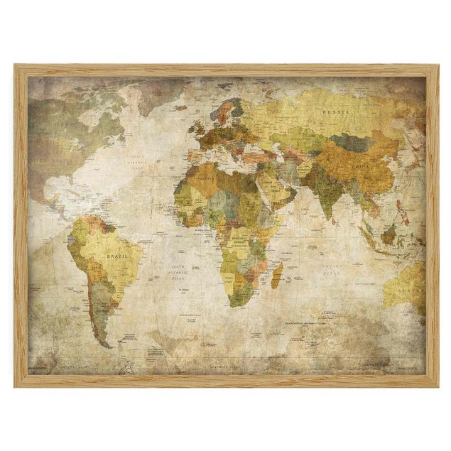 Framed poster - World map