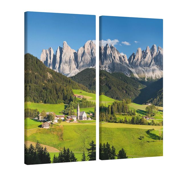 Print on canvas 2 parts - Odle In South Tyrol