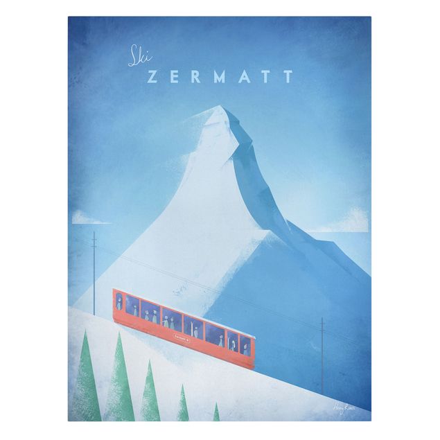 Print on canvas - Travel Poster - Zermatt