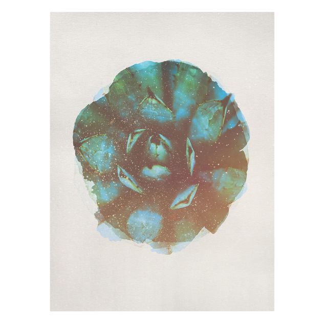 Canvas print - Water Colours - Blue Agave