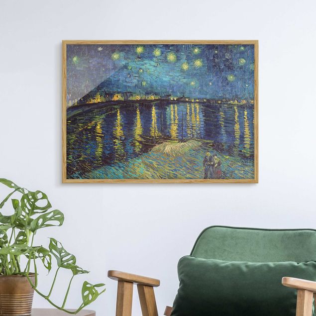 Framed poster - Vincent Van Gogh - Starry Night Over The Rhone