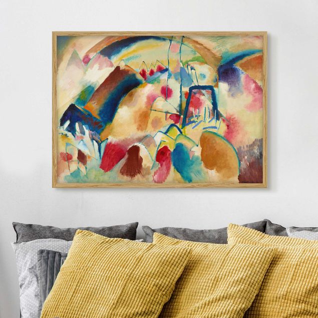 Framed poster - Wassily Kandinsky - Landscape With Church (Landscape With Red Spotsi)
