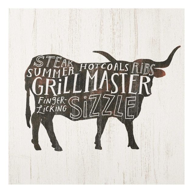 Glass print - Farm BBQ - Beef