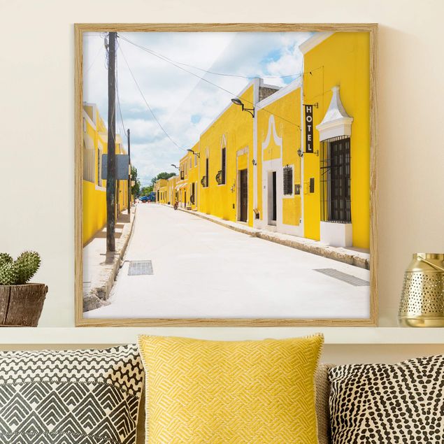 Framed poster - City In Yellow