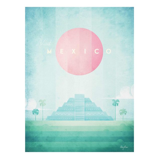 Glass print - Travel Poster - Mexico