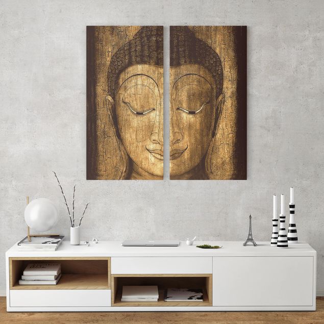 Print on canvas 2 parts - Smiling Buddha