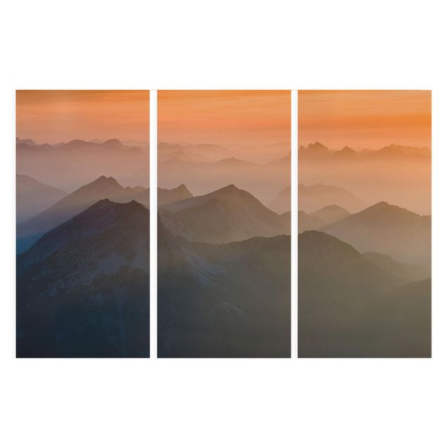 Print on canvas 3 parts - View From The Zugspitze Mountain
