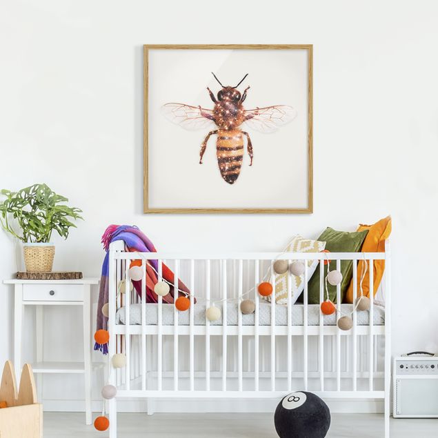 Framed poster - Bee With Glitter