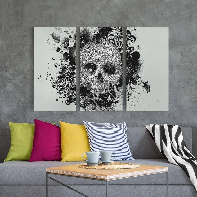 Print on canvas 3 parts - Skull