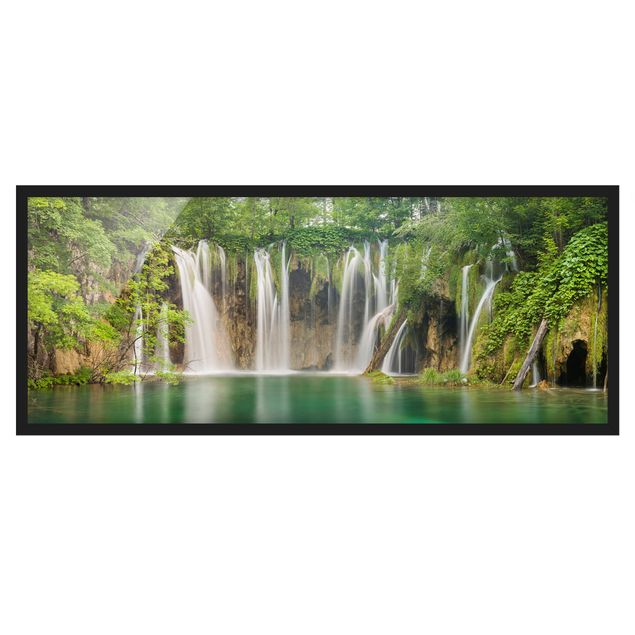 Framed poster - Waterfall Plitvice Lakes