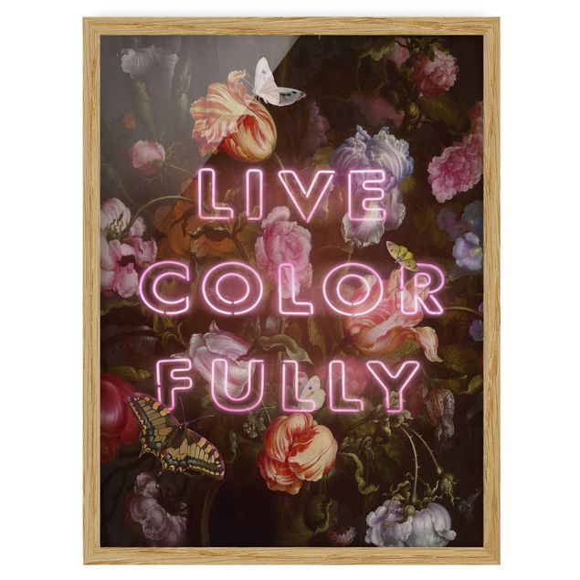 Framed poster - Live Colour Fully