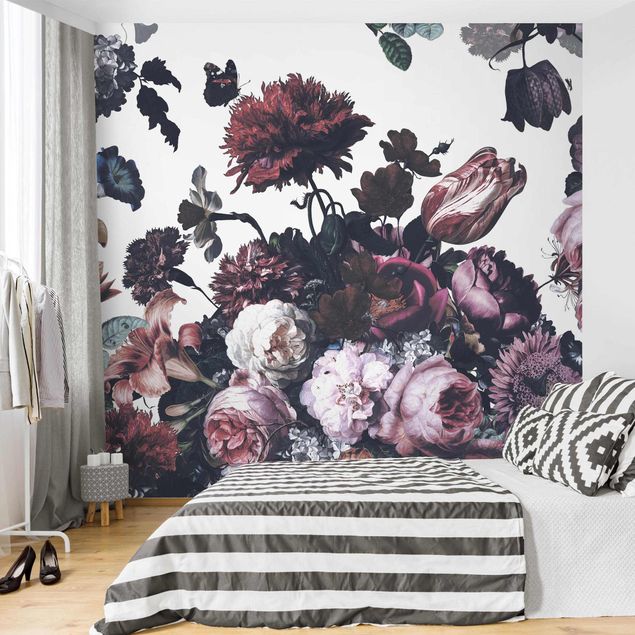Wallpaper - Old Masters Flower Rush With Roses Bouquet